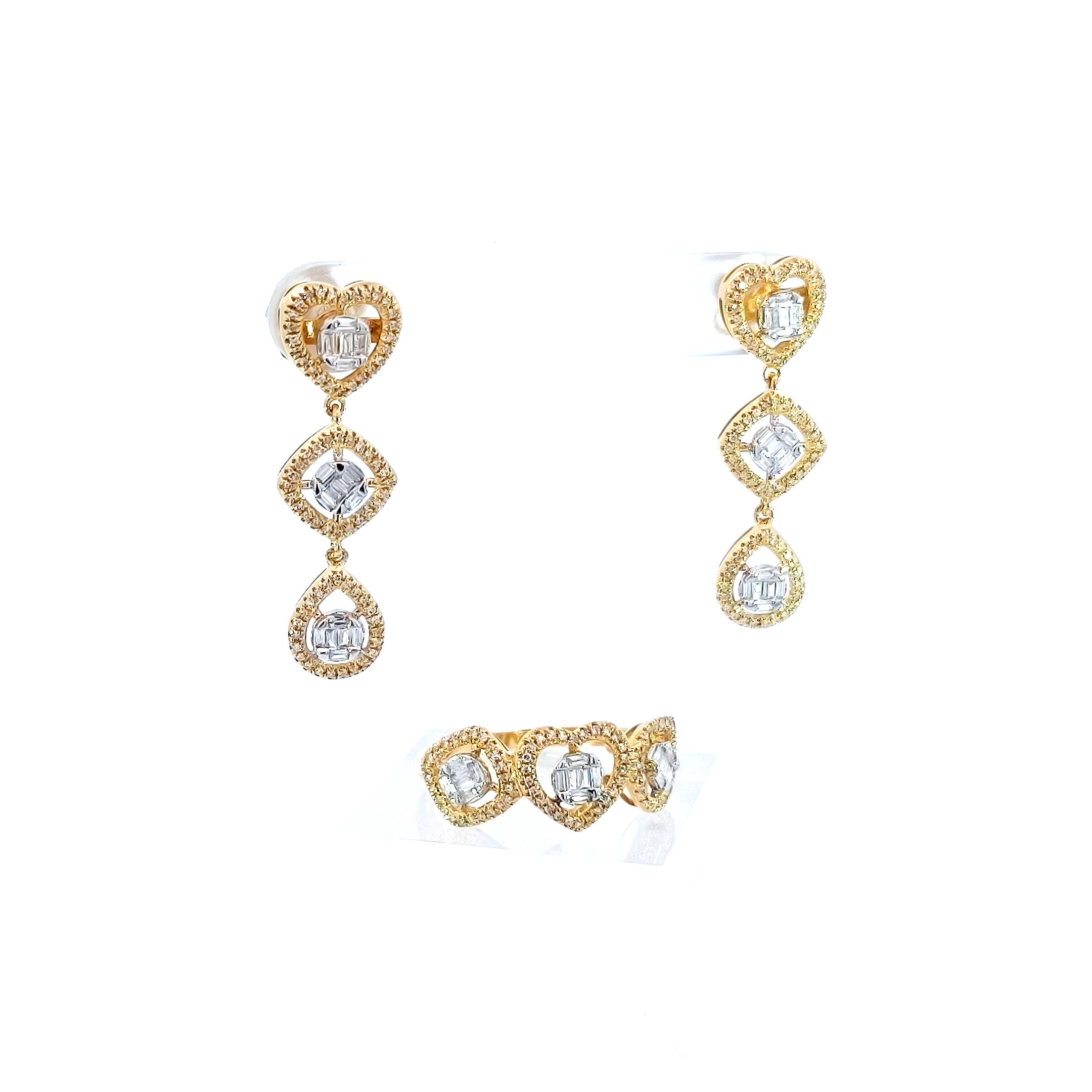 Dangling Multi Shape Diamond